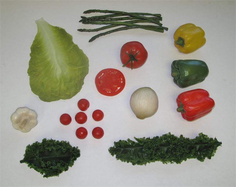 Plastic Vegetables Plastic Kale for the Salad Bar Display. Replica