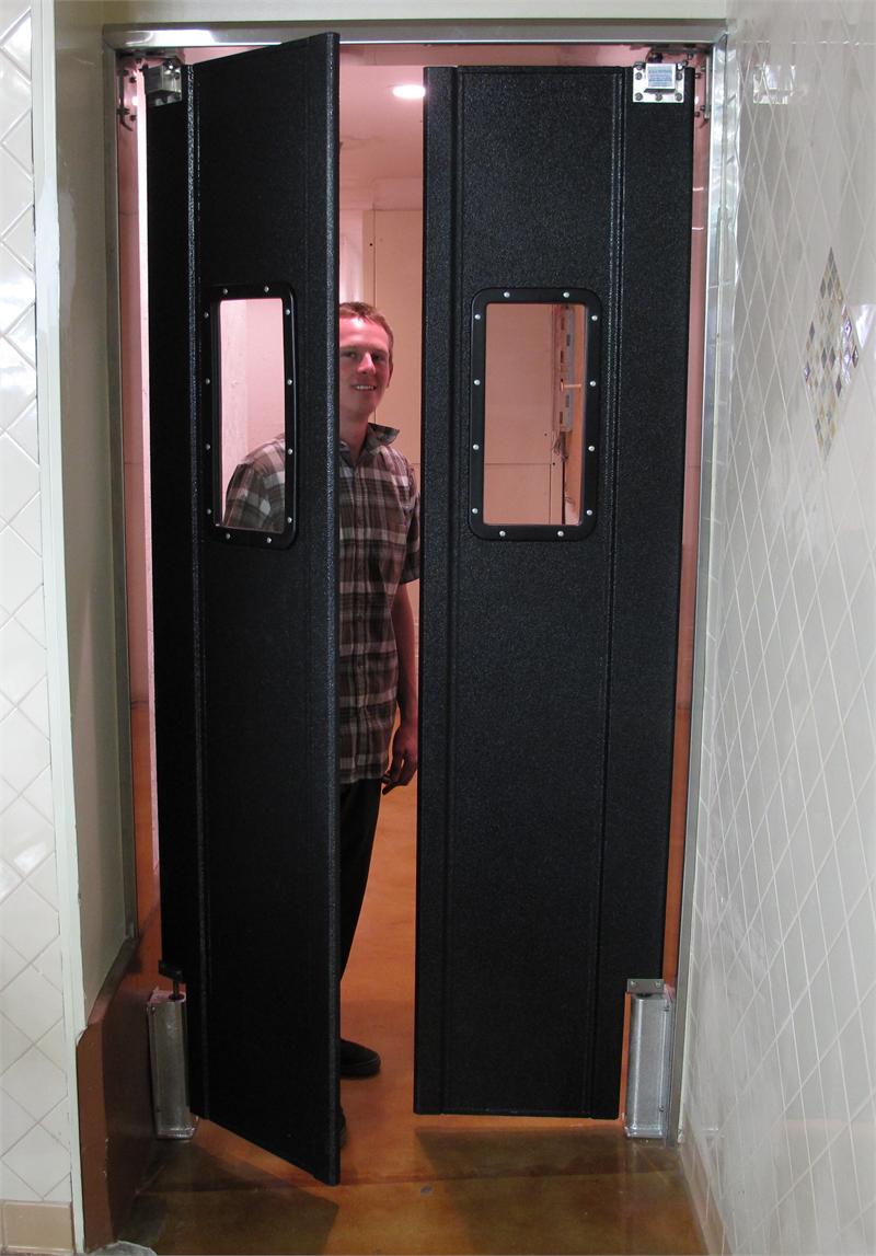 Red Restaurant Kitchen Doors On Sale by Traffic Doors and More. 36" x