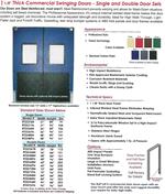 Ruff Tuff Door Specifications. Traffic Doors with bumpers for forklift traffic.
